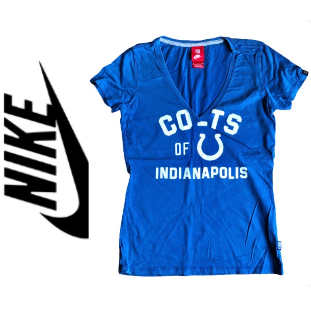 NIKE Indianapolis Colts Shirt Short Sleeve Small Blue NFL Football Women’s